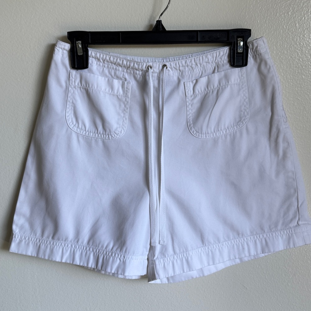 Vintage Ann Taylor White Nautical Shorts, 100% Cotton, Size 4, High Waisted